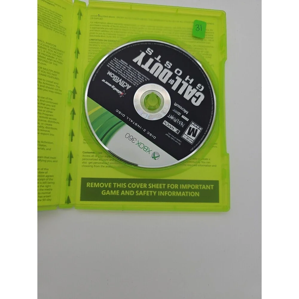 Call of Duty: Ghosts (Microsoft Xbox 360, 2013) TESTED